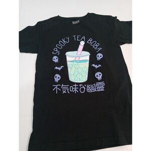 Halloween Spooky Tea Boba Skulls Bats and Boba Tea‎ T-Shirt